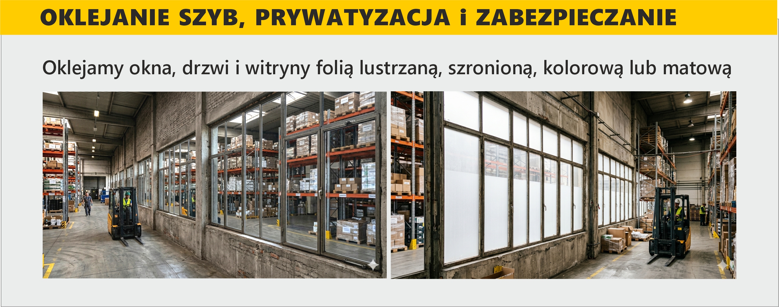 OKLEJANIE SZYB, WITRYN, DRZWI